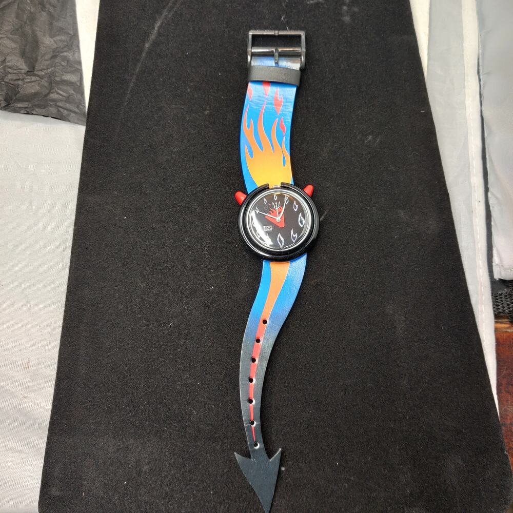 Swatch Vintage UNWORN midi pop "hot stuff" PMB103 Fall/Winter Devil